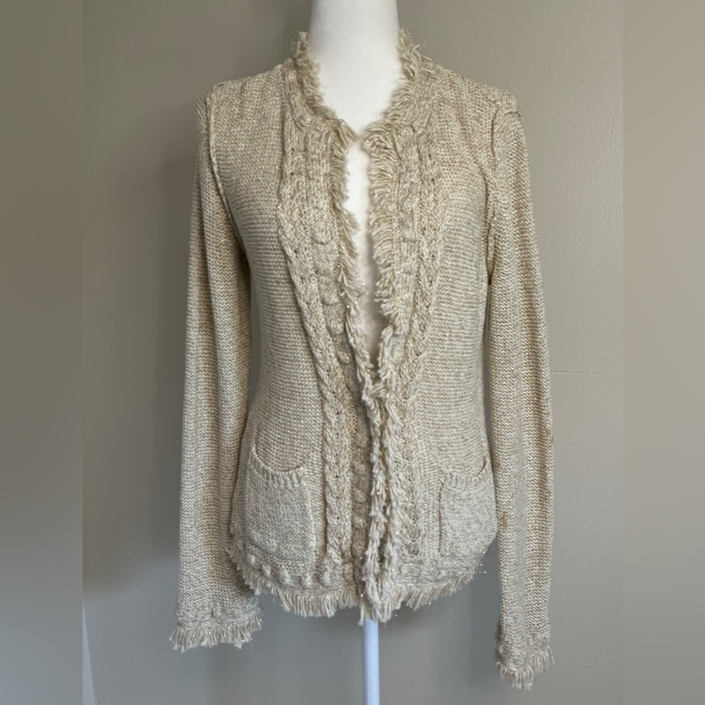 J. McLaughlin Gold Sweater with Pockets